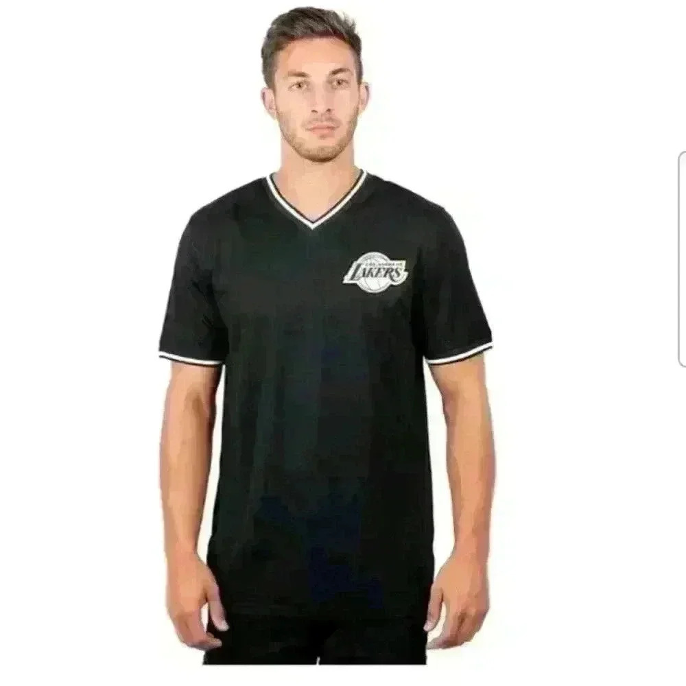 Ultra Game NBA Men’s Game Time Soft Mesh Short Sleeve Shirt Los Angeles Lakers L